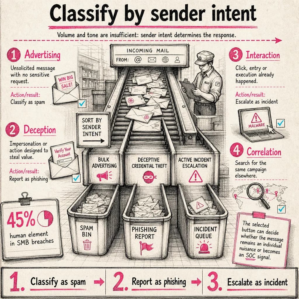 Volume and tone are insufficient: sender intent determines the response.