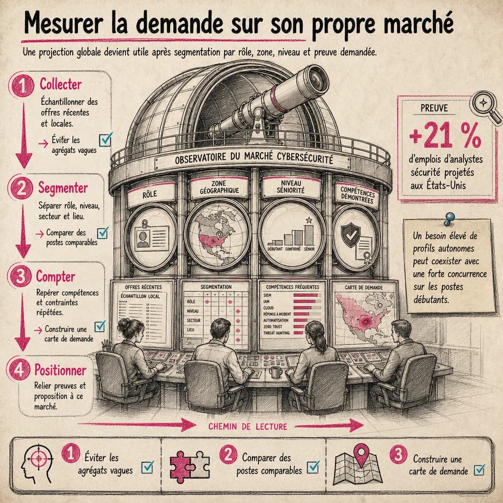 Une projection globale devient utile après segmentation par rôle, zone, niveau et preuve demandée.