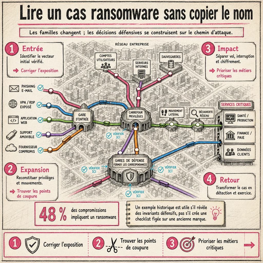Les familles changent ; les décisions défensives se construisent sur le chemin d’attaque.